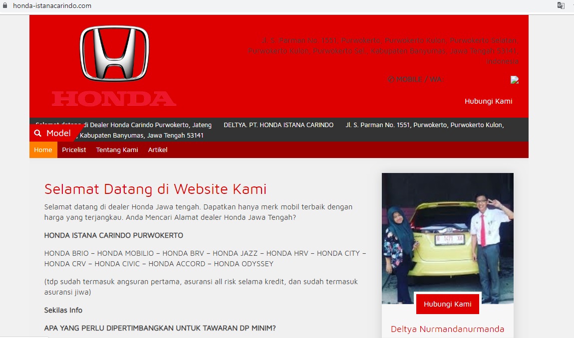 honda mobil purwokerto