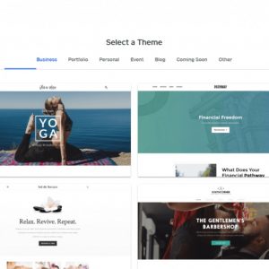 cara buat web weebly - theme