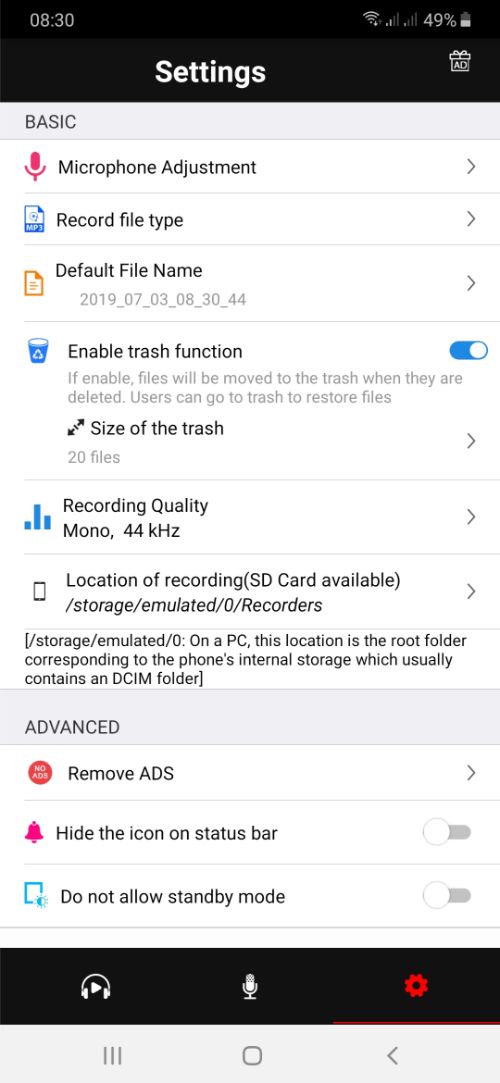 cara setting microphone di android